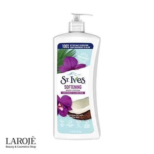 لوسیون بدن نرم کننده سنت ایوز St Ives حاوی شیر نارگیل و گل ارکیده - تصویر ۱